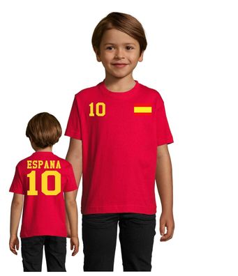 Fußball Handball EM WM Kinder Shirt Trikot Spanien Espana Wunschname Nummer