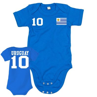 Fußball Football Meister WM Baby Strampler Body Trikot Uruguay Wunschname Nummer