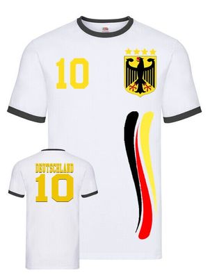 Fußball EM WM Herren T-Shirt Trikot Deutschland Europa Germany Wunsch Name Zahl