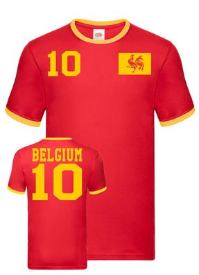 Fußball Handball EM WM Herren Shirt Trikot Belgien Belgium Wunschname Nummer