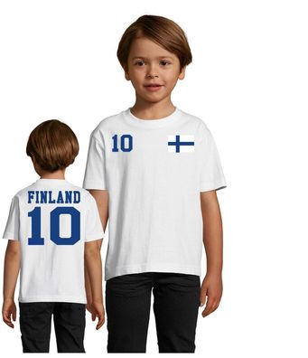 Fußball Football EM WM Kinder Shirt Trikot Finnland Finland Wunschname Nummer