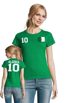 Fußball Hand Meister EM WM Damen Shirt Trikot Algerien Afrika Wunschname Nummer