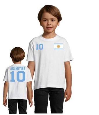 Fußball Football WM Kinder Shirt Trikot Argentinien Argentina Wunschname Nummer