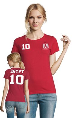 Fußball WM Damen Shirt Fun Trikot Ägypten Egypt Wunschname Nummer Afrika Meister