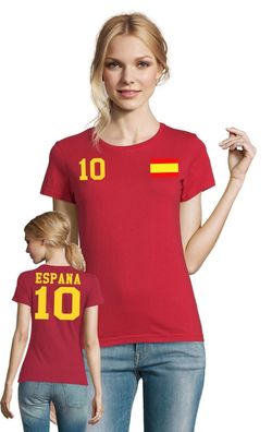Fußball Handball EM WM Damen Shirt Trikot Spanien Spain España Wunschname Nummer
