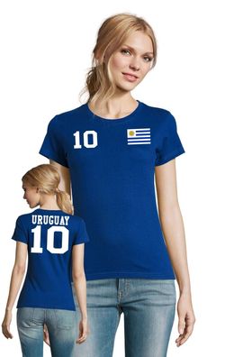 Fußball WM Weltmeister Football Damen Shirt Trikot Uruguay Wunschname Nummer