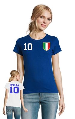 Fußball EM WM Meister Damen Shirt Trikot Italien Italy Italia Wunschname Nummer