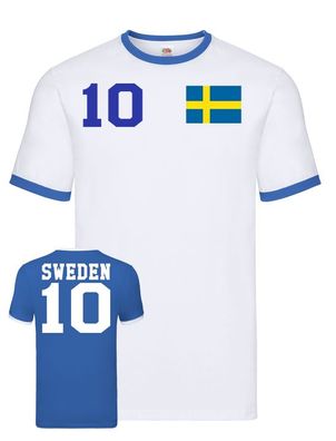 Fußball Soccer EM WM Herren Sport Trikot Shirt Schweden Sweden Wunschname Nummer