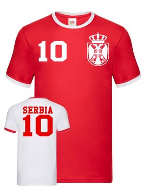 Fußball Hand EM WM Meister Herren Shirt Trikot Serbien Serbia Wunschname Nummer