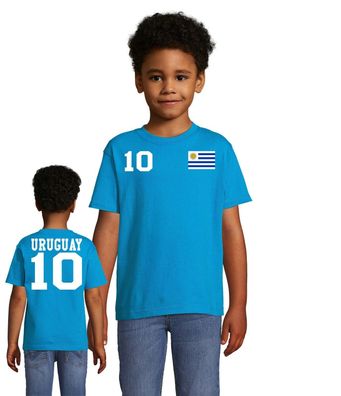 Fußball Weltmeister WM Football Kinder Shirt Trikot Uruguay Wunschname Nummer