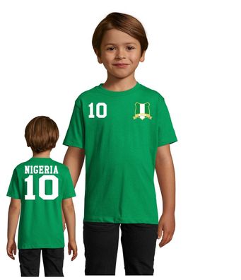 Fußball Sport WM Hand Kinder Shirt Trikot Nigeria Wunschname Nummer Afrika Cup