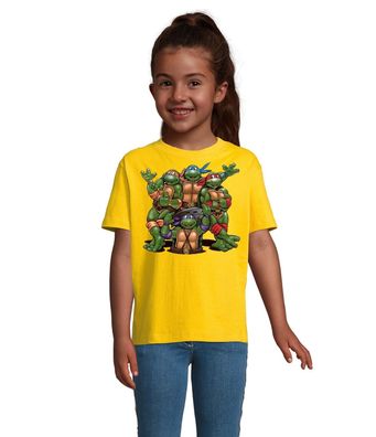 Blondie & Brownie Kinder Baby Shirt Turtles Donatello Pizza Cartoon Michelangelo