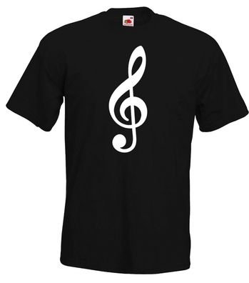 Blondie & Brownie Herren Fun T-Shirt Shirt Noteschlüssel Musik Musik Singen