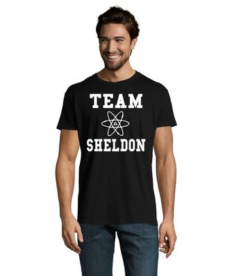 Blondie & Brownie Fun Herren Shirt Team Sheldon Big Bang Cooper Nerd Atom Serie