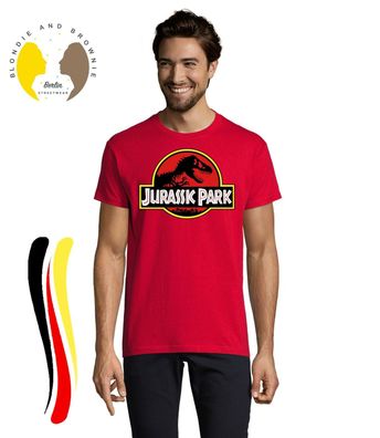 Blondie & Brownie Fun Herren Shirt Jurassic T-Rex Park Dinosaurier World Raptor