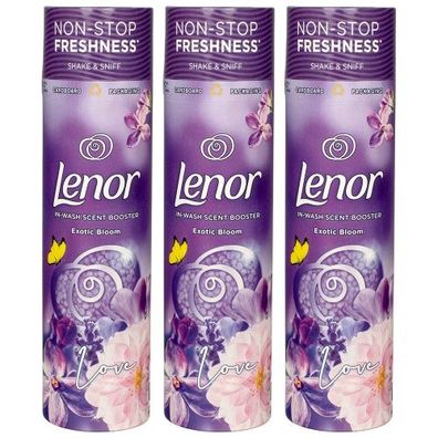 3x Lenor In-Wash Scent Booster Exotic Bloom 320g