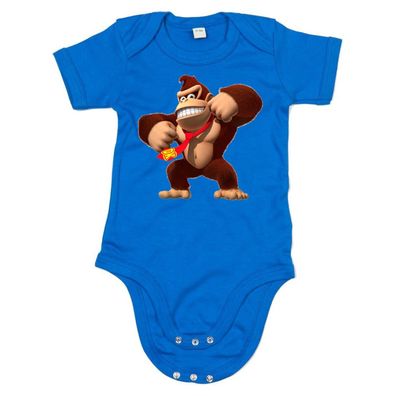 Blondie & Brownie Baby Strampler Body Shirt Donkey Kong Nintendo Super Diddy