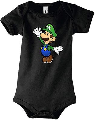 Blondie & Brownie Baby Strampler Body Shirt Luigi Nintendo Super Mario Yoshi