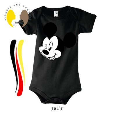 Blondie & Brownie Baby Kinder Strampler Body Shirt Mickey Zwinker Minnie Donald