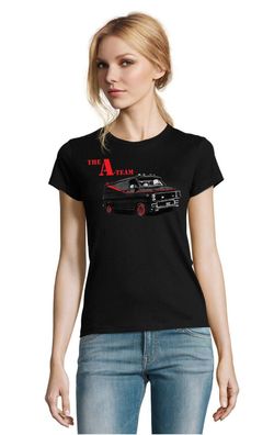 Blondie & Brownie Damen Fun T-Shirt Shirt A Team Van Bus Murdock Hannibal Face