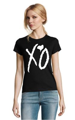 Blondie & Brownie Damen Fun Shirt XO Weeknd Starboy Love Herz Drugs Hug hip Hop