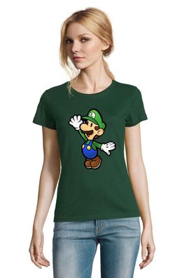 Blondie & Brownie Damen Shirt Luigi Nintendo Super Mario Prinzessin Yoshi Super
