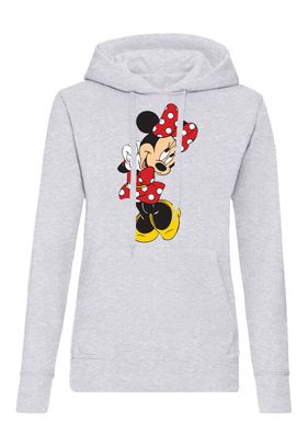 Blondie & Brownie Damen Hoodie Kapuzen Pullover Cute Minnie Maus Verliebt Mickey