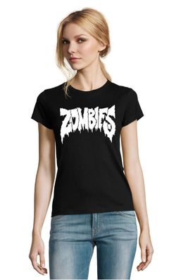 Blondie & Brownie Fun Damen Shirt Zombies Flatbushed Hell Movie Scary Apocalypse