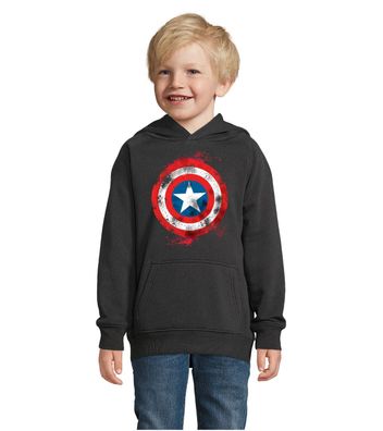Blondie & Brownie Kinder Hoodie Pullover Vintage Captain America Heroes Avengers