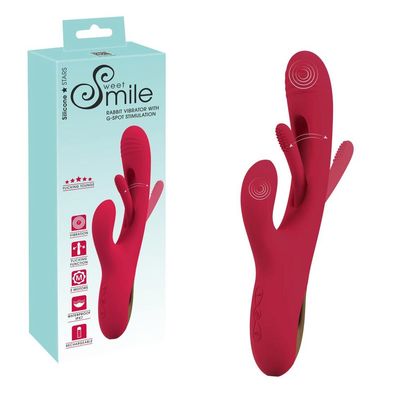 Silikon Rabbit-Vibrator Noppen-Zunge Klitoris G-Punkt Vagina Vibe Sex-Spielzeug