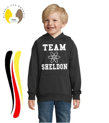 Blondie & Brownie Kinder Hoodie Pullover Team Sheldon Big Bang Cooper Nerd Atom
