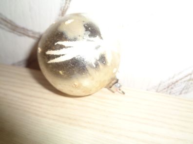 Weihnachtskugeln, Baumbehang silber Sternschnuppe Kerzenwachs 6cm