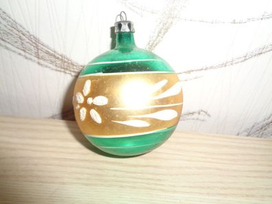 Weihnachtskugeln, Baumbehang grün gold 6cm