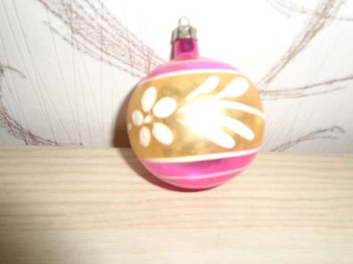 Weihnachtskugeln, Baumbehang pink gold 6cm