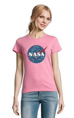 Blondie & Brownie Damen Shirt Vintage Nasa Astronaut Apollo Space Weltall Elon X