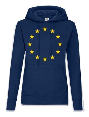 Blondie & Brownie Damen Hoodie Kapuzen Pullover EU Europöische Union Nato Ukrain