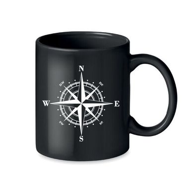 Blondie & Brownie Büro Fun Kaffee Tasse Tee Becher Kompass Maritim Navy Angeln