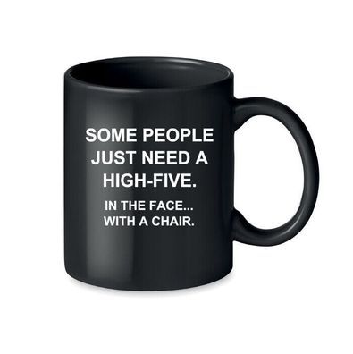 Blondie & Brownie Büro Kaffee Tasse Tee Becher Aufdruck High Five Some People