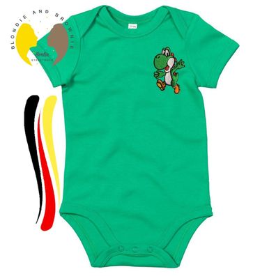 Blondie & Brownie Baby Kinder Fun Strampler Body Shirt Yoshi Stick Mario Luigi