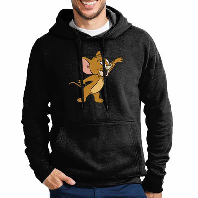 Blondie & Brownie Herren Hoodie Pullover Jerry Winkend Tom Zeichentrick Cartoon