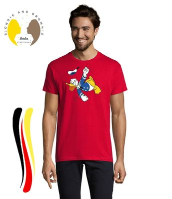 Blondie & Brownie Fun Herren T-Shirt Donald Angry Duck Wütend Mickey Minnie Nerd