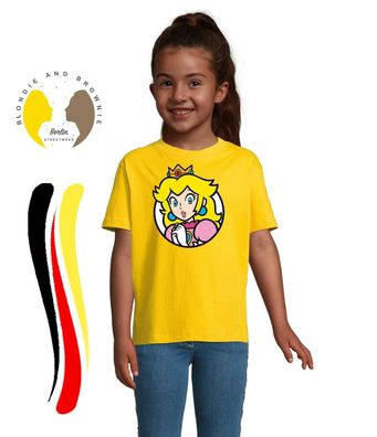 Blondie & Brownie Fun Kinder Baby T-Shirt Peach Prinzessin Mario Nintendo Yoshi