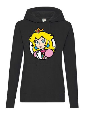 Blondie & Brownie Damen Hoodie Pullover Kapuze Peach Prinzessin Mario Nintendo