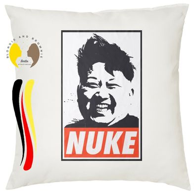 Blondie & Brownie Sofa Couch Fun Bett Kissen Nuke Atom Bomb Nordkorea Diktator