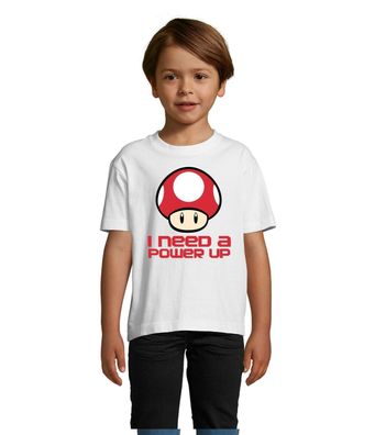 Blondie & Brownie Kinder Baby T-Shirt Power Level Up Pilz Mario Yoshi Luigi