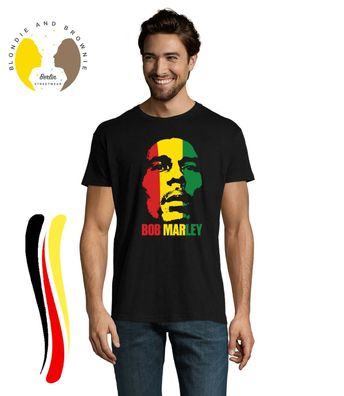 Blondie & Brownie Fun Herren T-Shirt One Bob Marley Love Weed Smoke 420 Gras