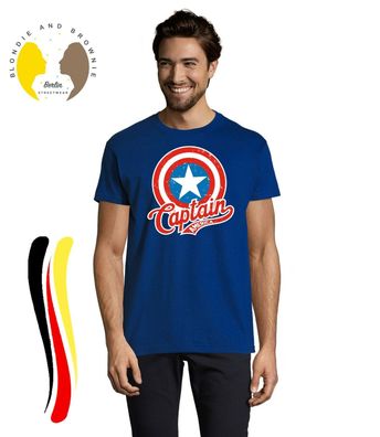 Blondie & Brownie Herren T-Shirt Avengers Captain America Retro Iron Man Thor