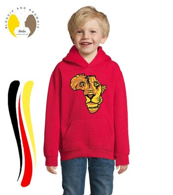 Blondie & Brownie Kinder Hoodie Pullover Afrika Lion Löwe König Simba Tiger Held