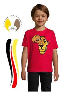 Blondie & Brownie Kinder Baby T-Shirt Afrika Lion Löwe König Simba Tiger Malcolm