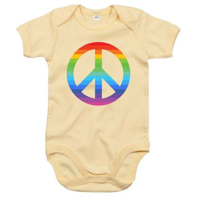 Blondie & Brownie Baby Strampler Body Shirt Peace LGBTQ Gay Frieden Pride Afrika